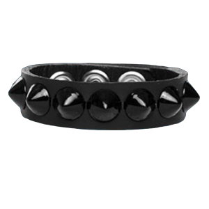 1-Row Black Cone Wristband