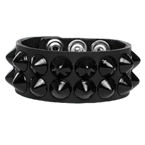 2-Row Black Cone Wristband