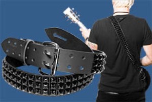 Black Pyramid Studded Guitar Strap