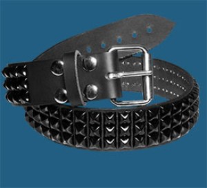 3-Row Black Pyramid Belt