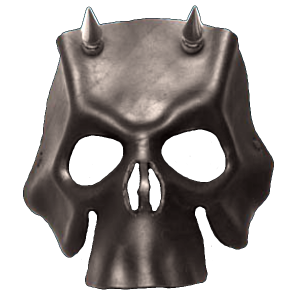 Black Horned Leather Skull Mask