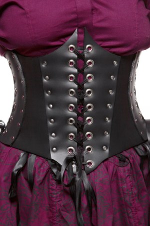 Black Leather Waist Cincher