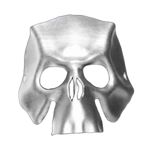 Silver Handcrafted Leather Skull Mask