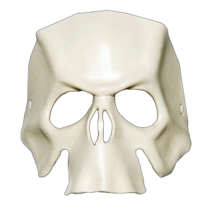 White Handcrafted Leather Skull Mask